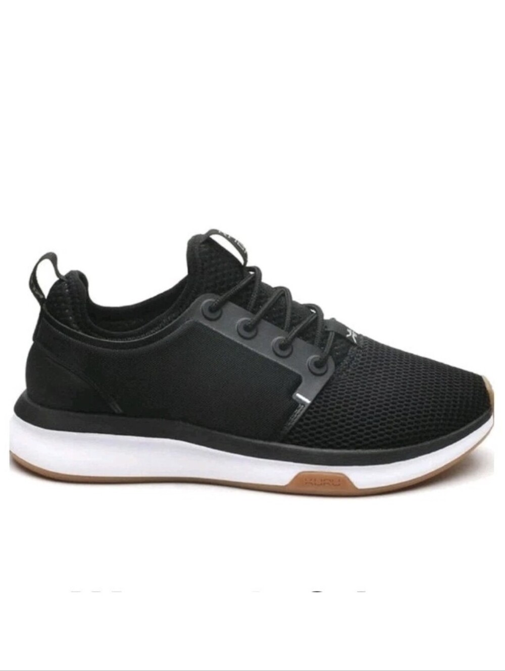 Kuru Atom Sneakers Black Stretch Comfort Shoes Lace Up Women's Size 9